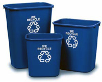 Recycling bins cover campus