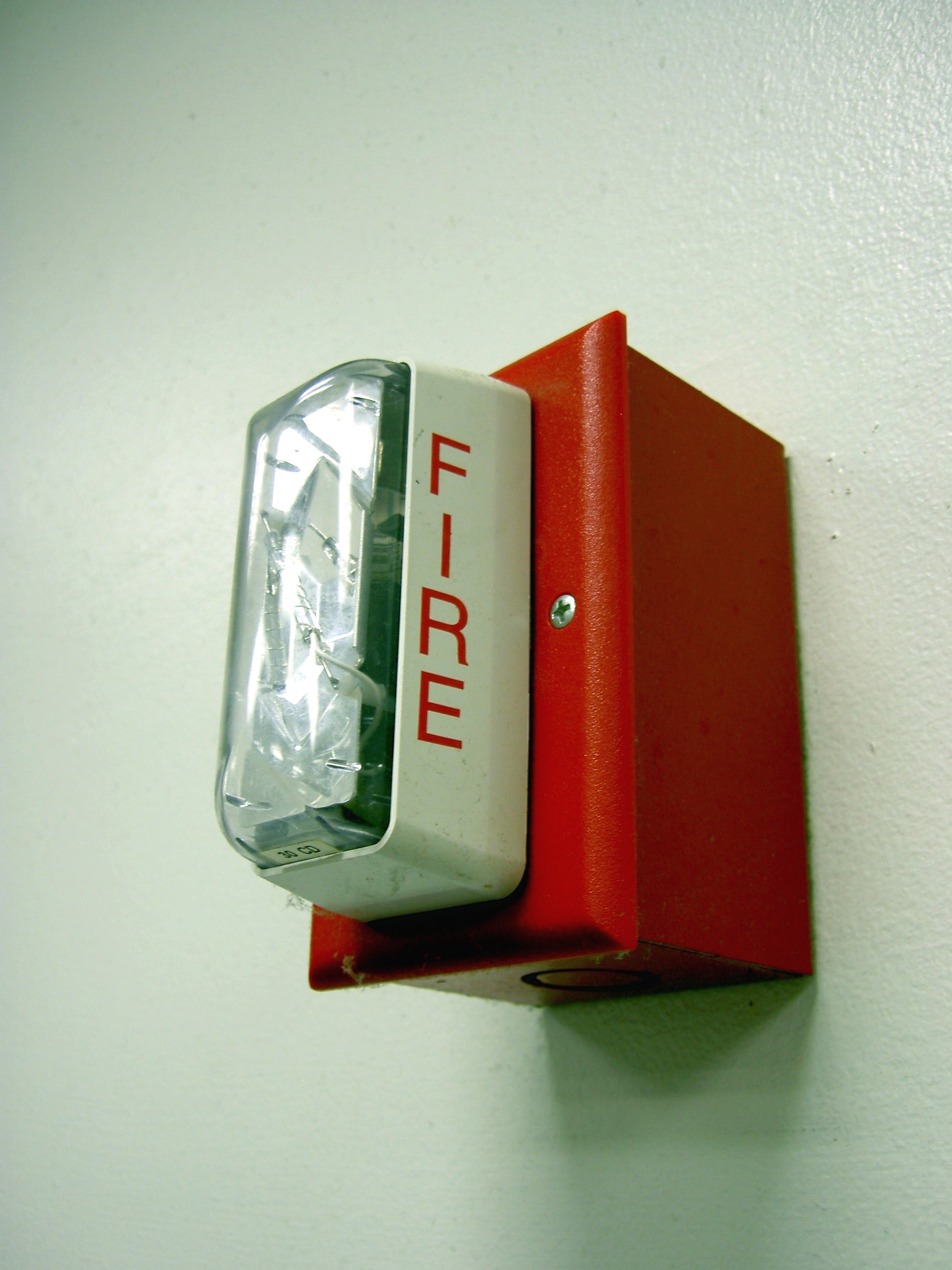 activated fire alarm strobe lights