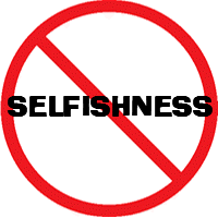 Observation of selfishness