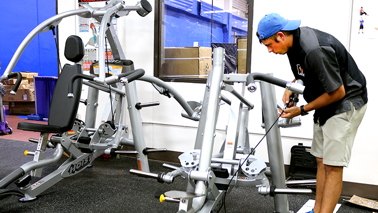 Bryan Balenseifen of Treadmill Heroes puts together new equipment