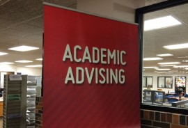 Academic Advising sign