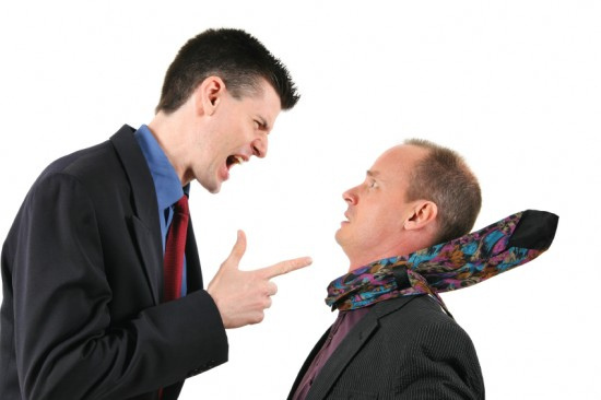 Two men arguing