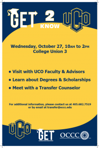 GET 2 know UCO poster