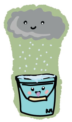 happy rain bucket