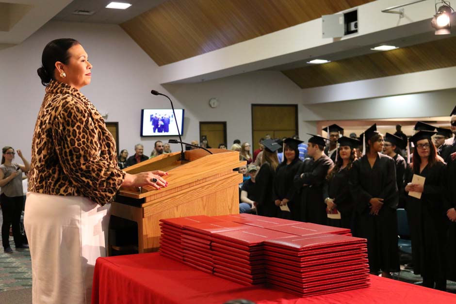 Jessica Martinez-Brooks, delivers the opening message