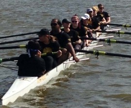 The OCCC traditional rowing team on the water. Markus Zindelo/Pioneer