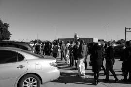 Over a thousand people lined up to rally against the budget cuts to mental health services. Photo by Sean Stanley 