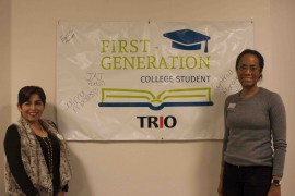 (Left) TRIO advisor Monica Suyo and Director of TRIO Grant Programs Lathonya Shivers (right). 